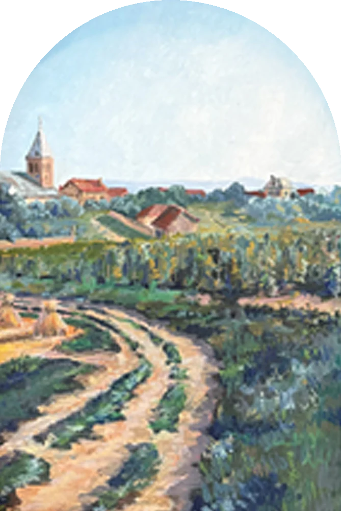 Köy Yolu, yağlı boya